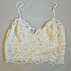 Express White Smocked Top Size Small